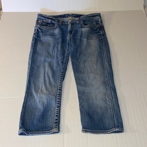 Big Star Maddie Women’s Crop Size 28 Denim Capri Blue Jeans